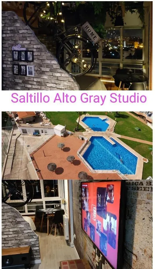 公寓 Saltillo Alto Gray Studio. Vistas Al Mar Y Piscina 托雷莫利诺斯